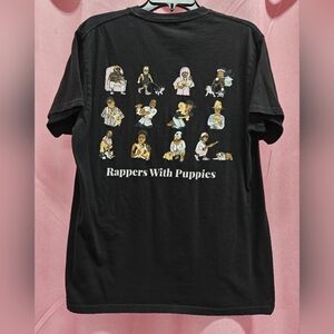 Dog Limited Rappers With Puppies Black TShirt Sz Lrg